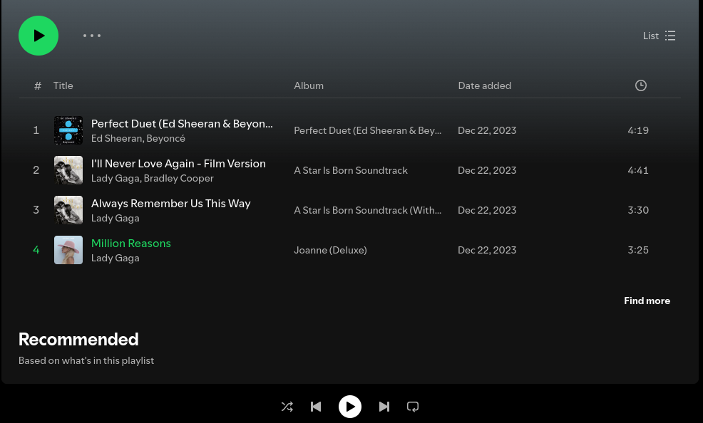 Spotify before pressing previous alt text