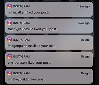 Someone liked your post alt text