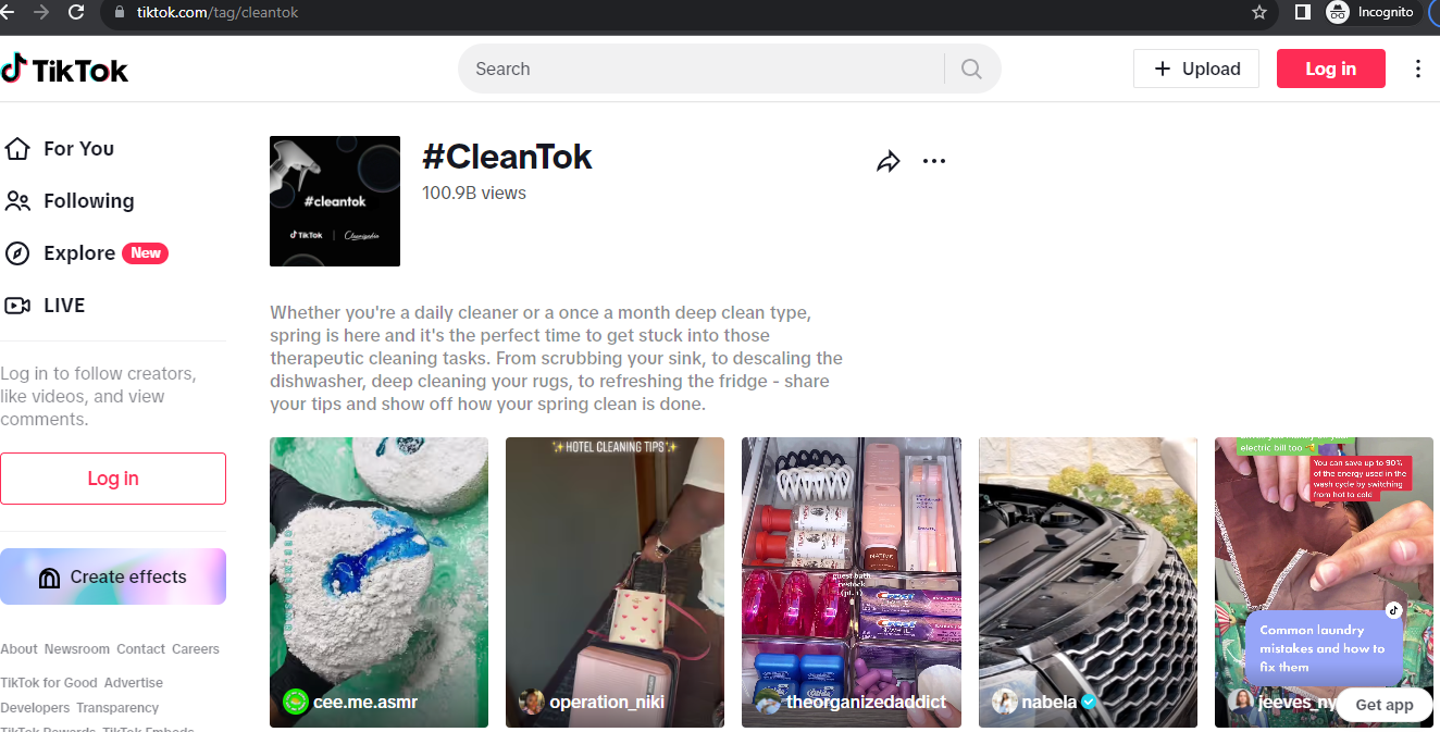 hashtag cleantok alt text