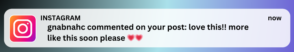 Someone commented on your post alt text