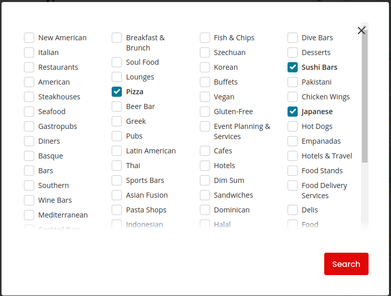 Yelp Categories alt text