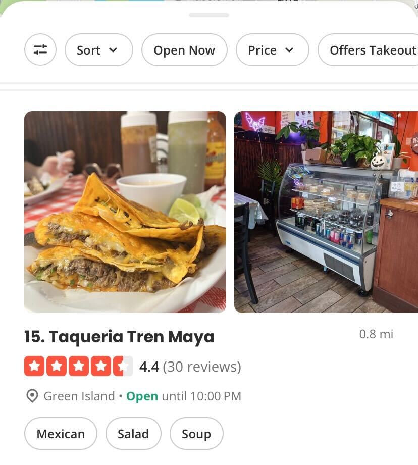 Yelp no price alt text